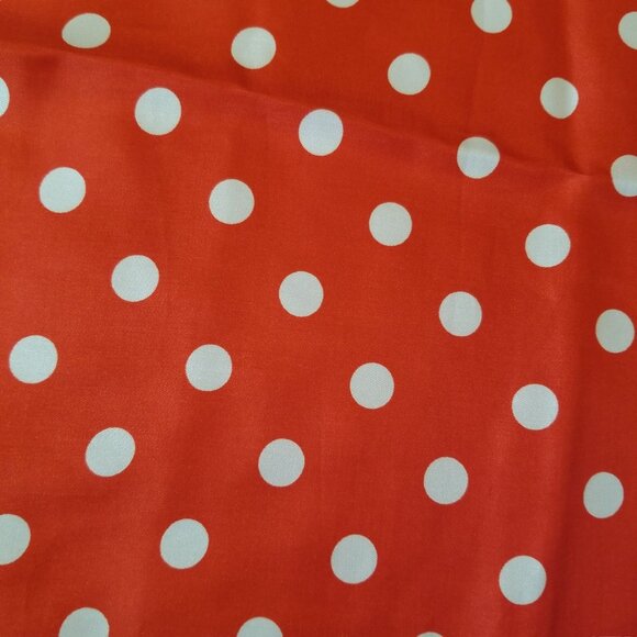 Vintage Scarf Red Polka Dot Square Polyester Cosplay Rockabilly Retro Housewife - Picture 5 of 9